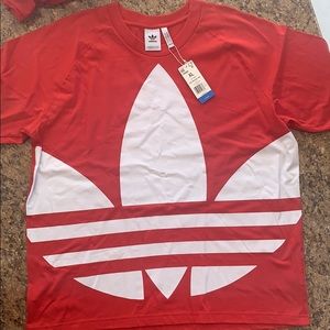Men’s Adidas BG Trefoil Tee Red XL NWT